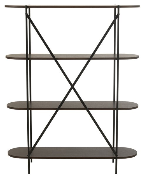 -25 % Dny MOMENTI– J-line Hnědý regál Oval 150 x 120 cm