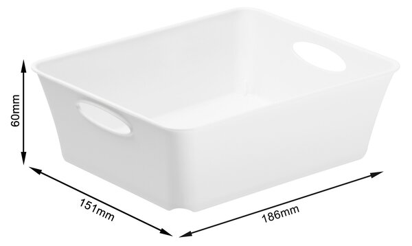 Rotho S - Úložný box Rotho LIVING, 19x15x6cm, bílý