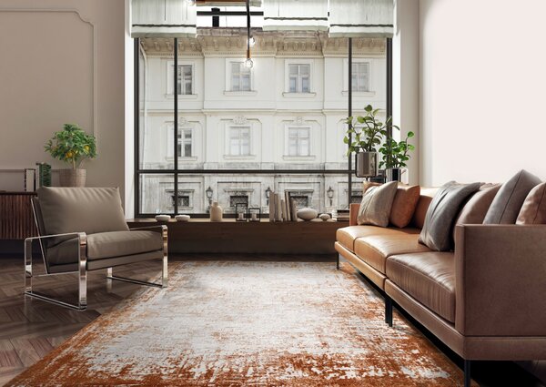 Tribeca Design Kusový koberec Zoom Border Terracotta Rozměry: 120x170 cm