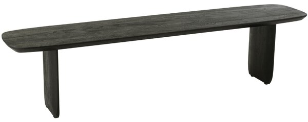 J-line Černá dřevěná lavice Acacia 190 cm