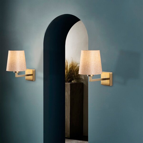 Béžové/ve zlaté barvě nástěnné svítidlo ø 18 cm Profil – Opviq lights