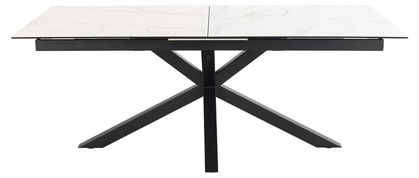 Actona Jídelní rozkládací stůl Heaven 200/240 cm bílý mramor/černý