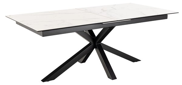 Actona Jídelní rozkládací stůl Heaven 200/240 cm bílý mramor/černý