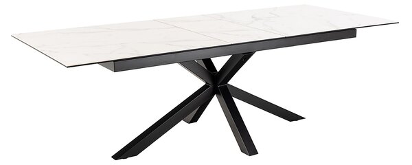 Actona Jídelní rozkládací stůl Heaven 200/240 cm bílý mramor/černý