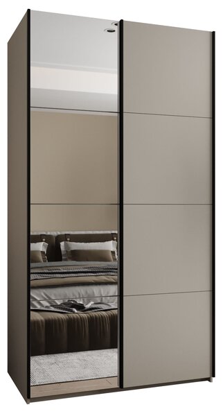 Dvoudveřová skříň SAMARA 3 - 140 cm, kašmír / černá