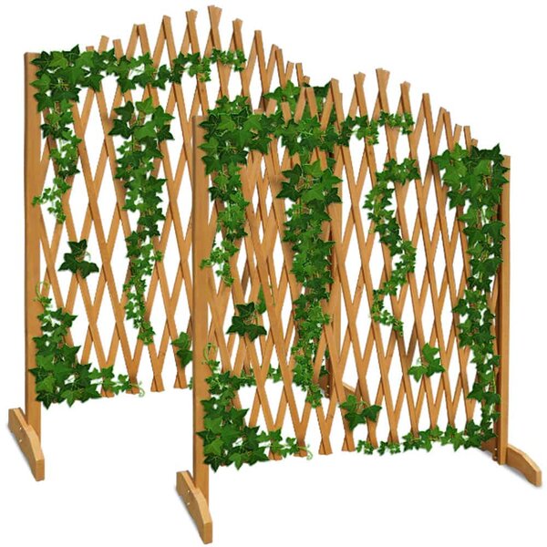 Dřevěná mřížka ROSEMARY na květiny, 200x107cm, přírodní hnědá Gardebruk