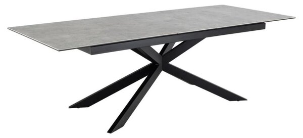 Actona Jídelní rozkládací stůl Irwine 200/240 cm šedý/černý