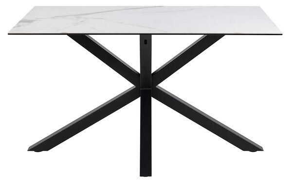 Actona Jídelní stůl Heaven 135 cm bílý mramor/černý