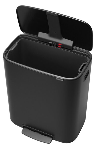 Brabantia odpadkový pedálový koš Bo 60L,matná černá
