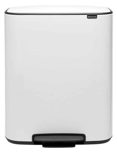 Brabantia odpadkový pedálový koš Bo 60L, bílá