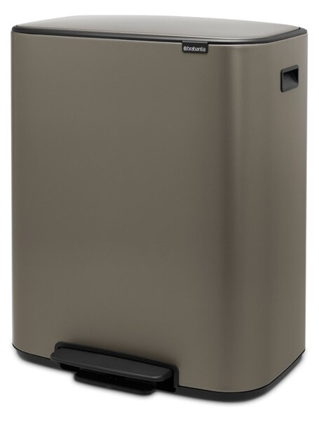 Brabantia odpadkový pedálový koš Bo 60L, platinová