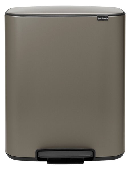Brabantia odpadkový pedálový koš Bo 60L, platinová
