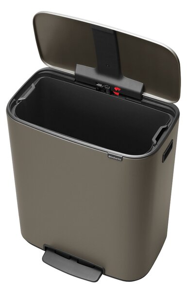 Brabantia odpadkový pedálový koš Bo 60L, platinová