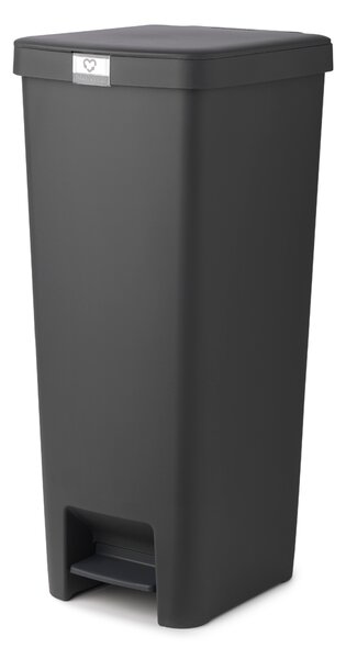 Brabantia plastový odpadkový pedálový koš StepUp - 40 L, tmavěšedá
