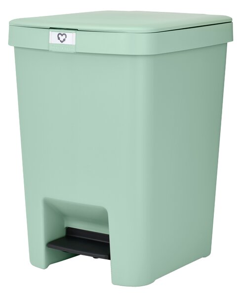 Brabantia plastový odpadkový pedálový koš StepUp - 25 L, nefritově zelená