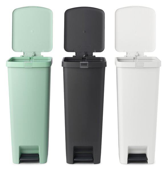 Brabantia plastový odpadkový pedálový koš StepUp - 40 L, tmavěšedá