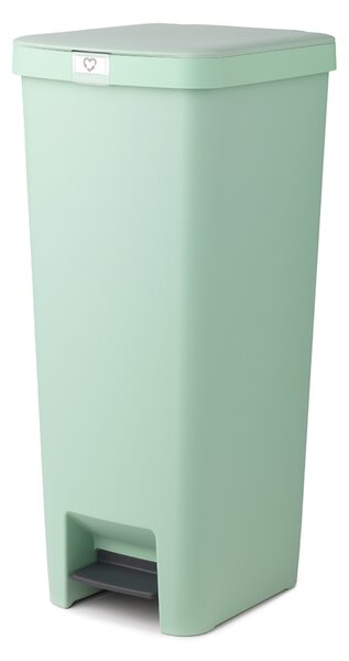 Brabantia plastový odpadkový pedálový koš StepUp - 40 L, nefritově zelená