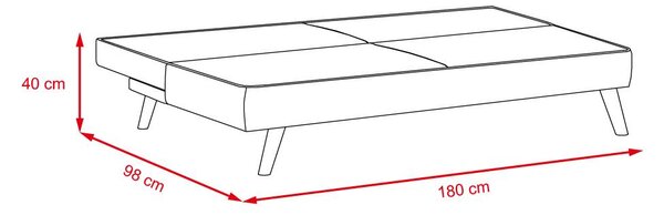 Rozkládací pohovka Catini KIRA - stříbrnošedá