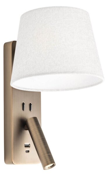 Redo Nástěnné LED svítidlo NEMIA 18W, v. 320 mm, CRI90 Barva: Bronz, Barva světla: 3000K