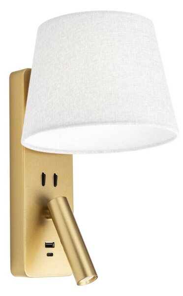 Redo Nástěnné LED svítidlo NEMIA 18W, v. 320 mm, CRI90 Barva: Bronz, Barva světla: 3000K