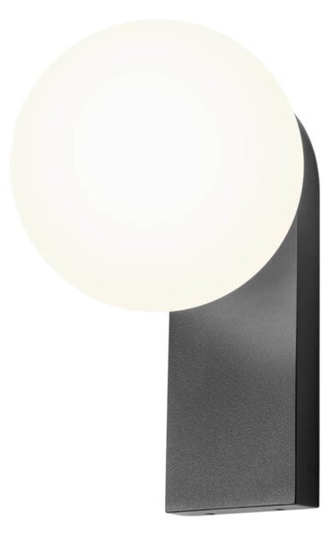 Redo Nástěnné LED svítidlo OPALE 9,5W, v. 218 mm, TRIAC, IP44 Barva: Černá, Barva světla: 2700K