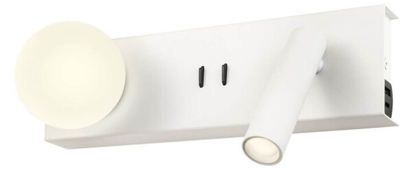 Redo Nástěnné LED svítidlo NORMA 5+3W, š. 28 cm, USB-A/USB-C Barva: Mosaz, Barva světla: 2700K