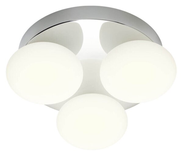 Redo Nástěnné/stropní LED svítidlo OVUM, 15W, ø 24 cm, CCT 3000-4000K, IP44 Barva světla: Chrom