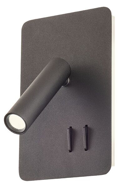 Redo Nástěnné LED svítidlo QUDA 9W, v. 18 cm, nestmívatelné, USB-A Barva: Bílá, Barva světla: 3000K