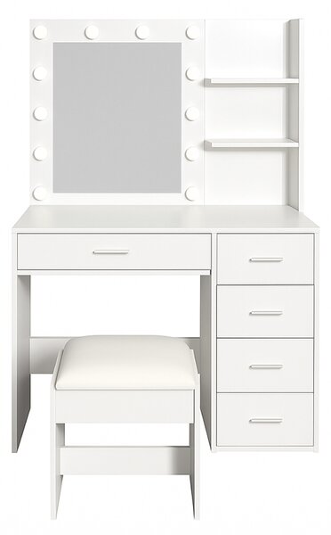 Aga Toaletní stolek se zrcadlem a osvětlením Matný bílý MRDT22