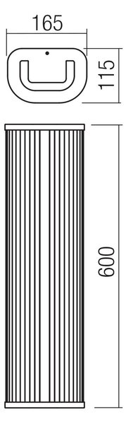 Redo Nástěnné LED svítidlo RIGO, 20W, v. 60 cm, CCT 3000-4000K, IP44 Barva: Černá