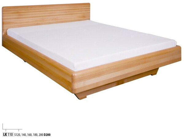 Dřevěná postel 120x200 buk LK110 (Barva dřeva: Buk přírodní)
