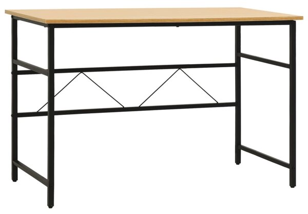 Psací stůl / PC stůl Fulton - 105 x 55 x 72 cm - MDF a kov | černý a světlý dub
