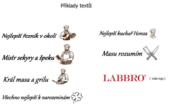 Řeznický vál (štoček) mini Gravírování: Bez textu