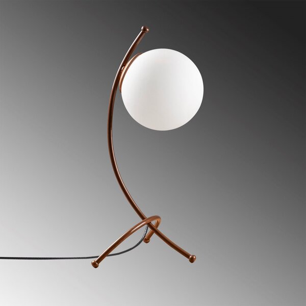 Opviq Stolní lampa Ayva bílá/měď