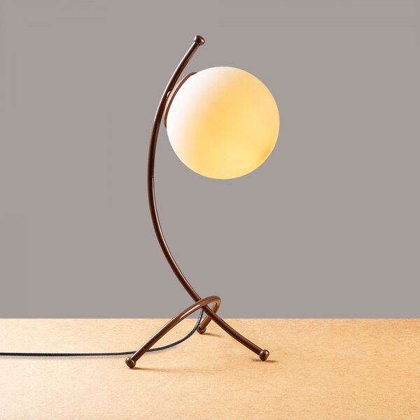 Opviq Stolní lampa Ayva bílá/měď