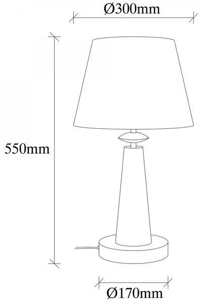 Opviq Stolní lampa Pardo bílá