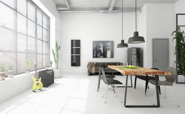 ISAN Melody Arte designový radiátor 1765 × 456 mm, 689 W, středové připojení, bílá RAL 9016