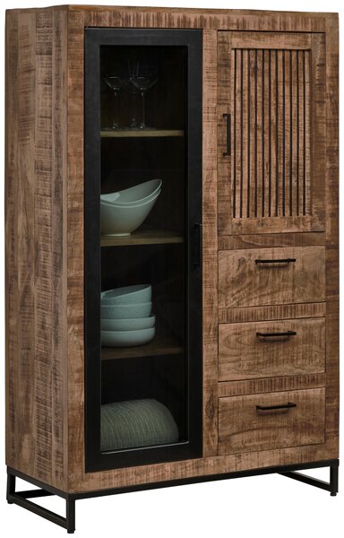 VYSOKÁ KOMODA, mangové dřevo, přírodní barvy, světle hnědá, 90/142/40 cm Carryhome - Vysoké komody