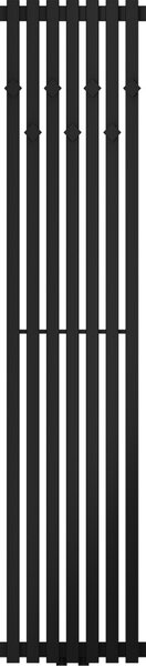 Mexen Flux dekorativní koupelnový radiátor 1500 x 340 mm, 630 W, černý - W127-1500-340-00-70