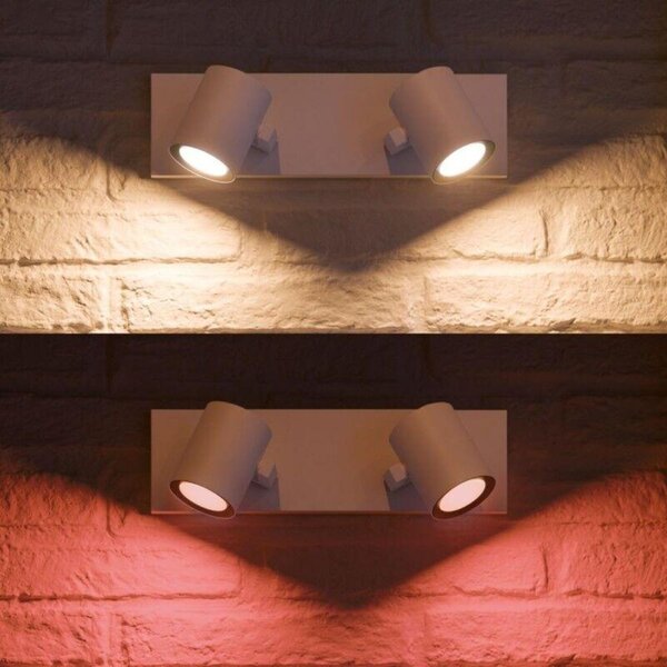 Philips Hue 50622/31/P7 Hue WACA Argenta bodové LED svítidlo GU10 2x5,7W 350lm 2000-6500K RGB IP20 bílá