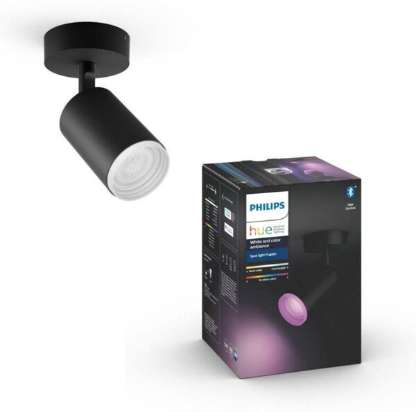 Philips Hue 50631/30/P7 Hue WACA Fugato bodové LED svítidlo GU10 5,7W 350lm 2000-6500K RGB IP20 černá