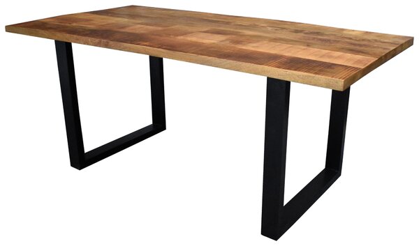 JÍDELNÍ STŮL, mangové dřevo, přírodní barvy, černá, Ambia Home - Jídelní stoly