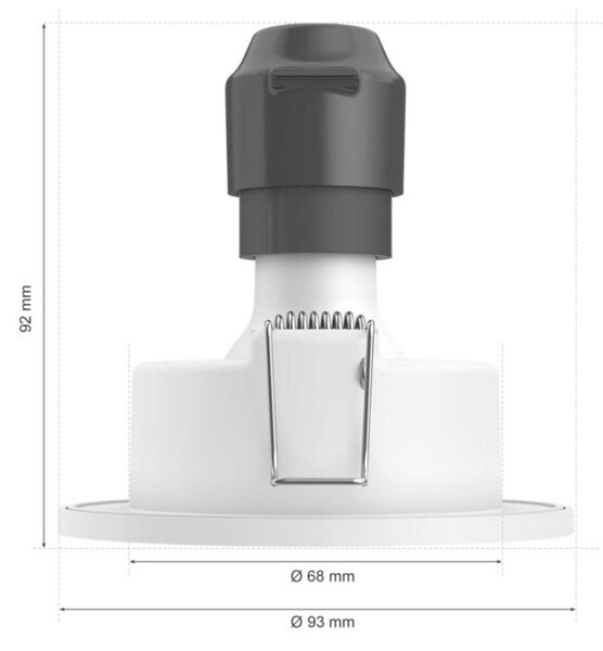 Philips Hue Adore zápustné koupelnové svítidlo kulaté 1x4,2W, 2000-6500K, IP44, bílá