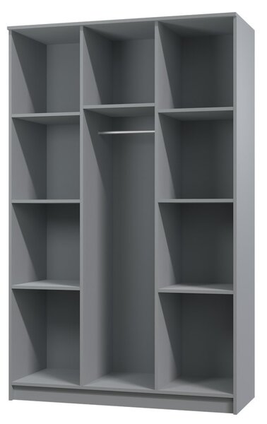 Policová šatní skříň 120 cm Clesh Bílá/dub sonoma