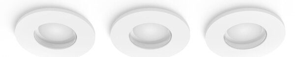 Philips Hue Adore zápustné koupelnové svítidlo kulaté 3x4,2W, 2000-6500K, IP44, bílá (3ks)