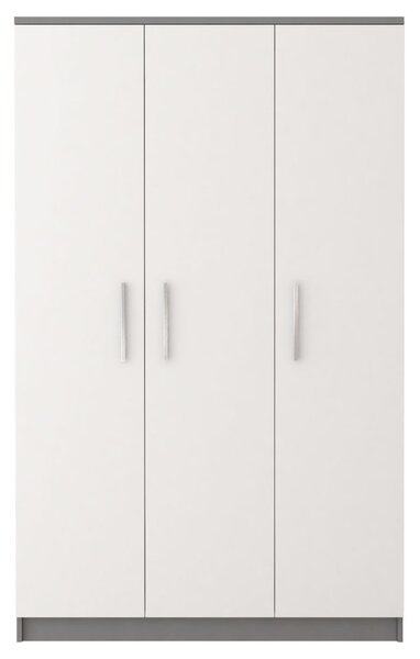 Policová šatní skříň 120 cm Clesh Bílá/dub sonoma