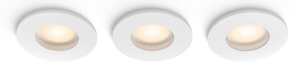 Philips Hue Adore zápustné koupelnové svítidlo kulaté 3x4,2W, 2000-6500K, IP44, bílá (3ks)