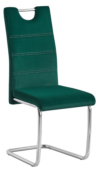 TEMPO Jídelní židle, smaragdová Velvet látka, ABIRA NEW