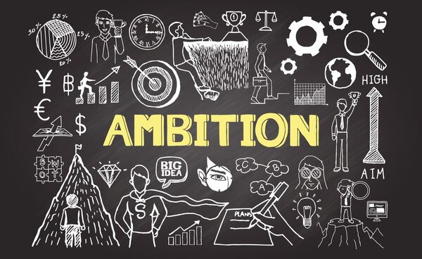Tapeta motivační tabule - Ambition