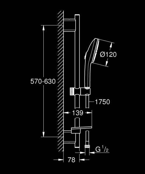 GROHE 134866DL00 - Sprchová sada VITALIO JOY+ 120 mm měděná